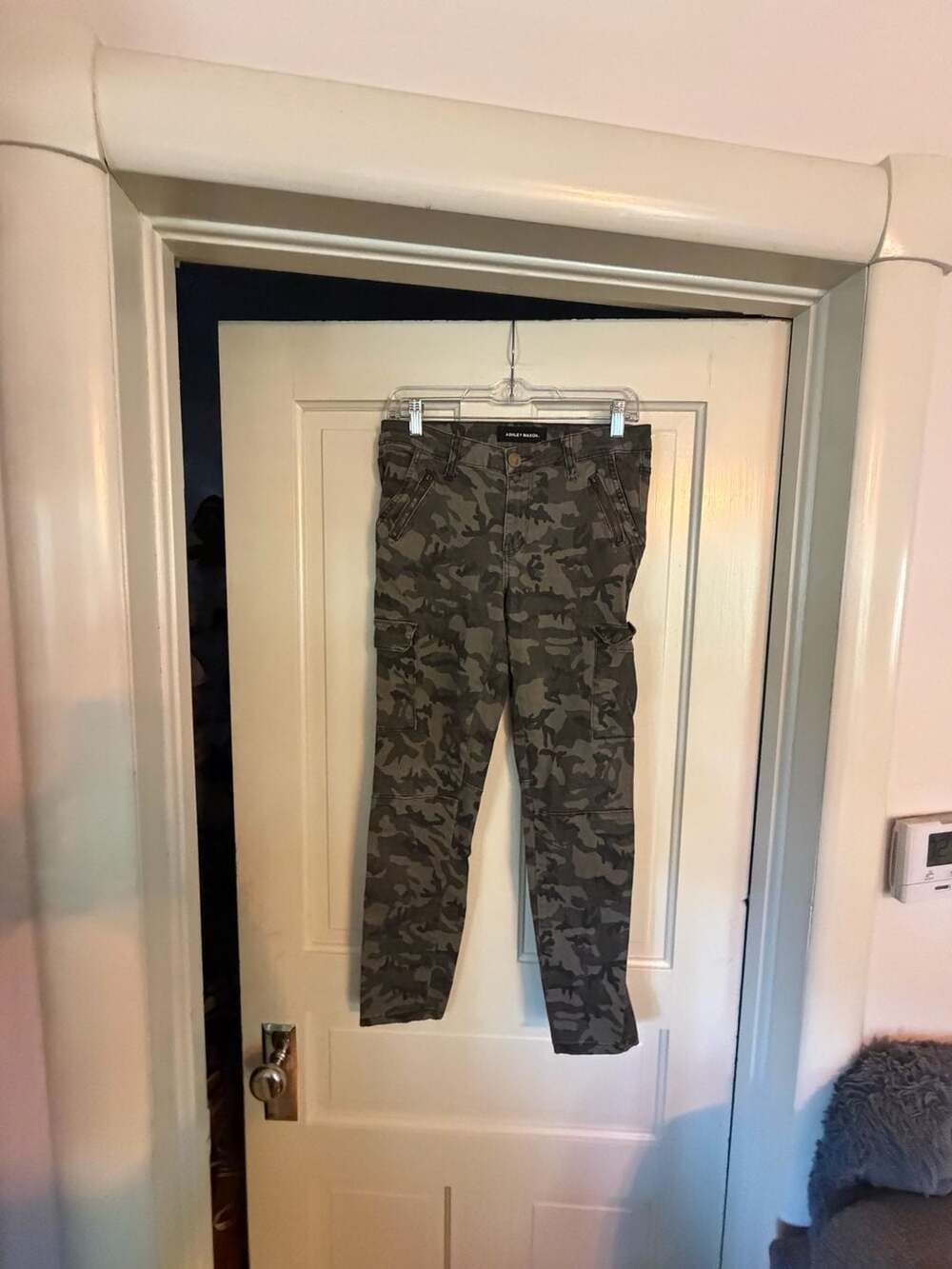 Ashley Mason Camouflage Cargo Pants Size 11/30 Green Cotton Spandex